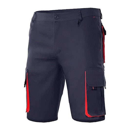 BERMUDAS MULTIBOLSILLOS CON REFUERZOS VESIN AZUL-ROJO