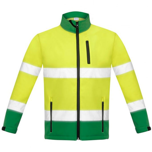 VESIN CHAQUETA SOFTSHELL BICOLOR ALTA VISIBILIDAD VERDE