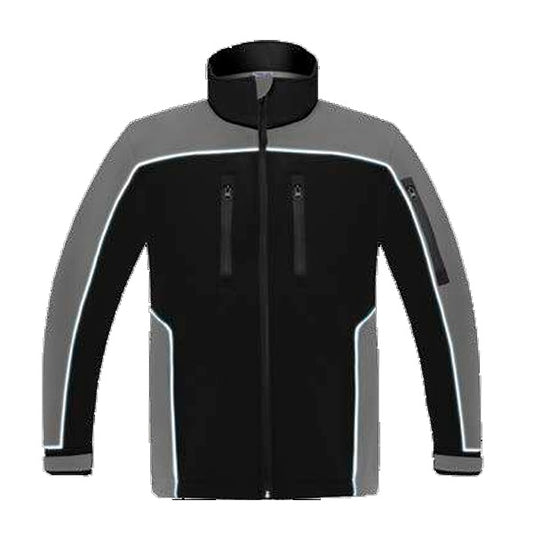 CHAQUETA SOFT SHELL VIVOS VESIN BICOLOR NEGRO-GRIS