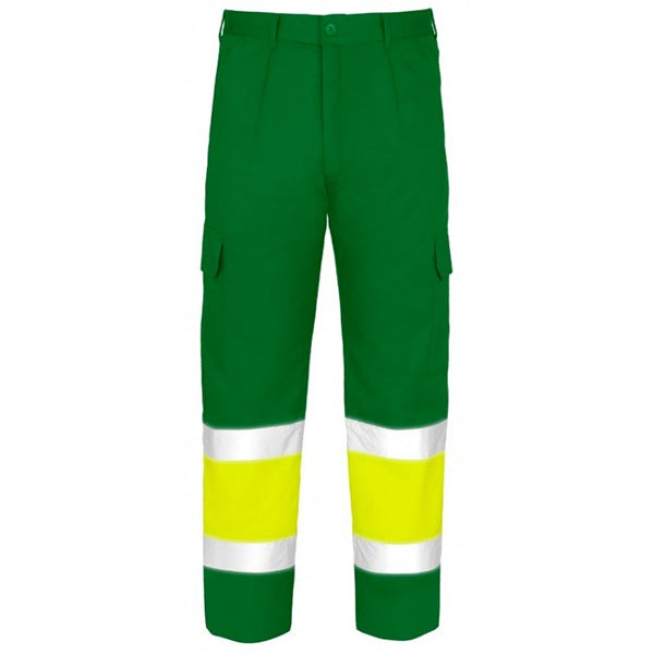 VESIN PANTALÓN MULTIBOLSILLOS ALTA VISIBILIDAD VERDE